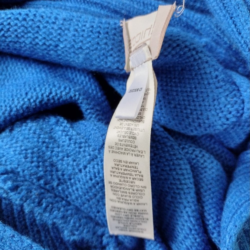 Chico's Poncho Sweater Women's Royal Blue Sz S/M - Picture 6 of 6